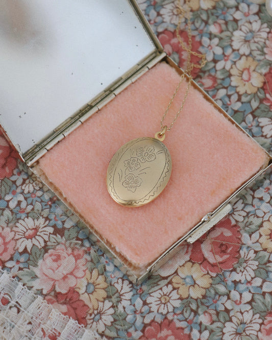 Oval Floral Locket