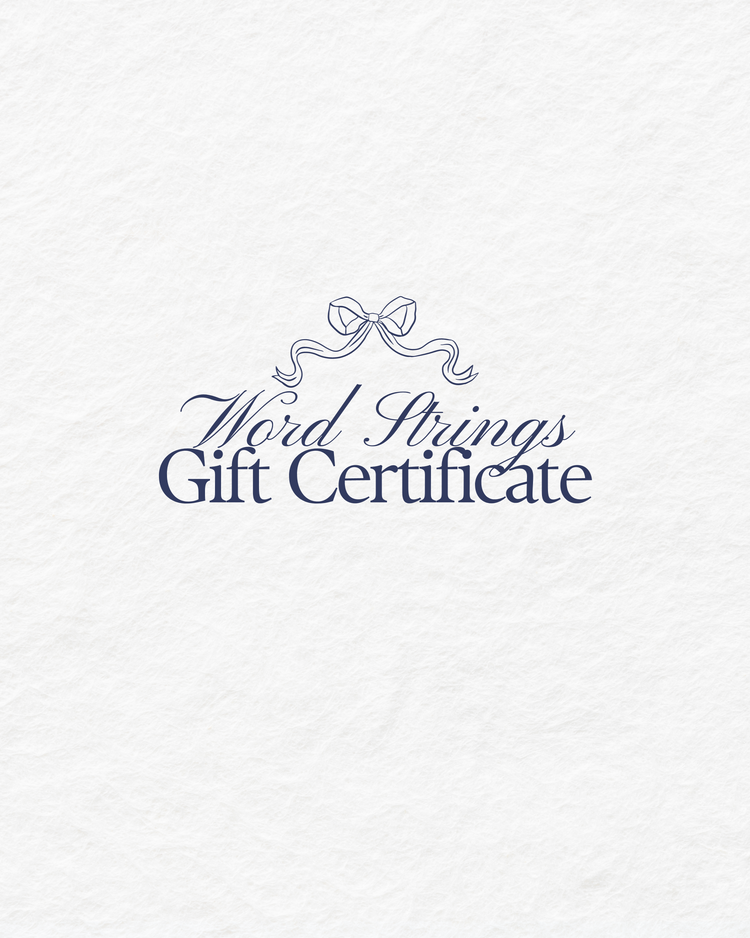 Word Strings Gift Card