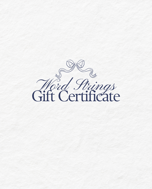Word Strings Gift Card
