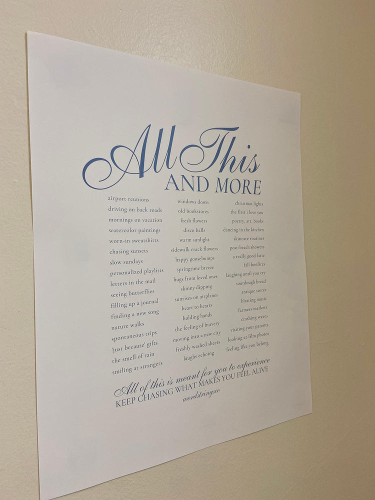 All This & More Wall Print